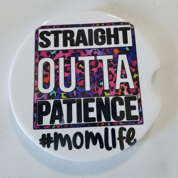 Set Of 2 Ceramic Car Coasters #MOMLIFE - Picture 2 of 6